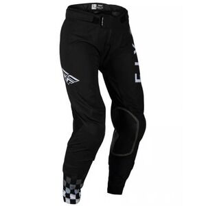 Fly Racing Women's Lite Pants Motocross Black White Checkered Women Size 3/4